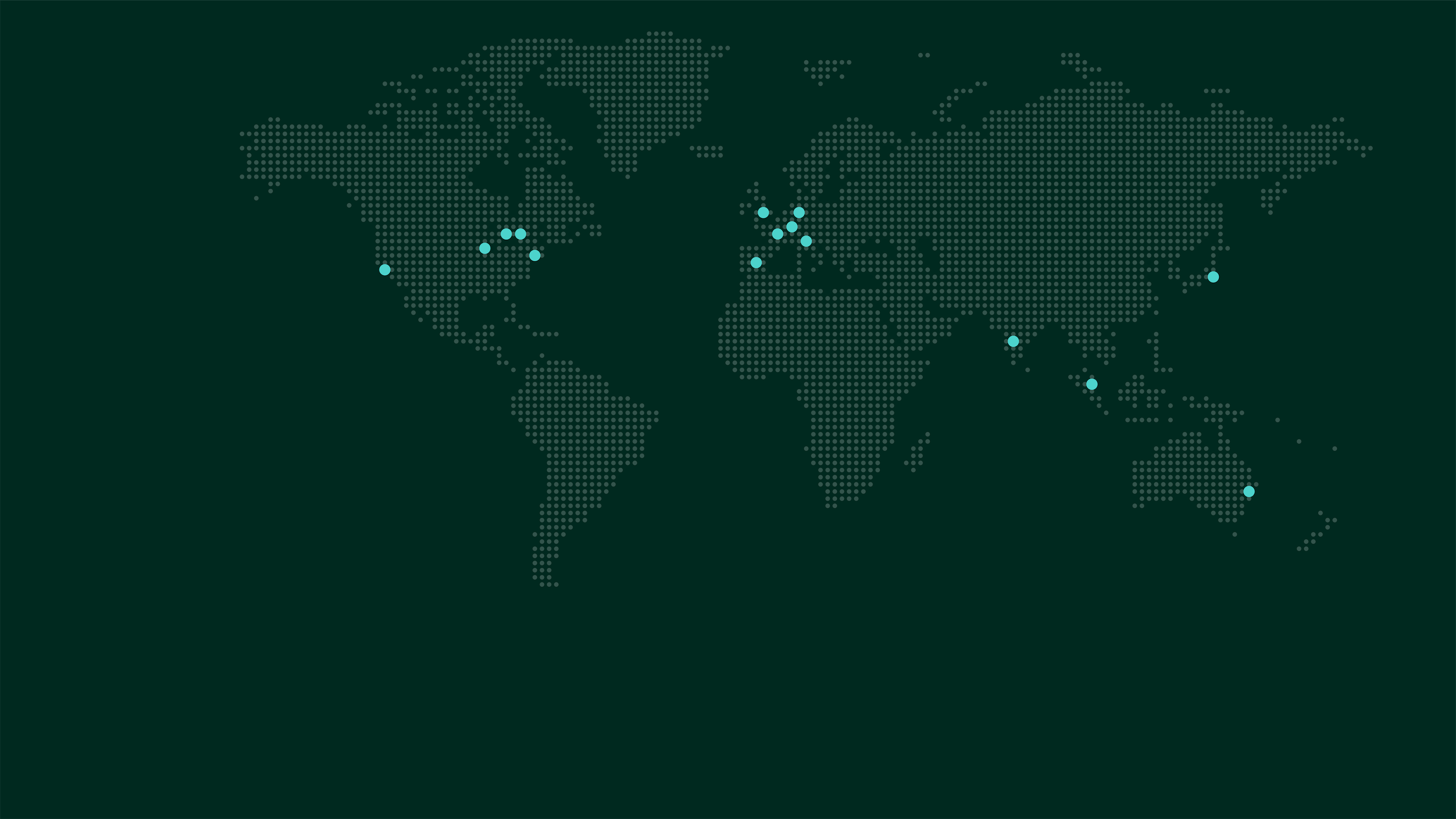 Mapa de ubicaciones globales de Index Exchange
